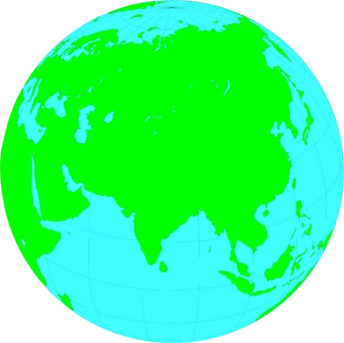 Free Stock Photo: Illustration of a globe showing Asia and India.