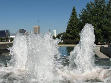 Free Stock Photo: City landscape near fountain