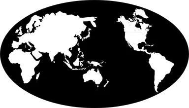 Free Stock Photo: Illustration of a globe with a world map