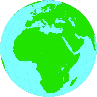 Free Stock Photo: Illustration of a globe showing Africa