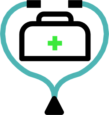 Free Stock Photo: Illustration of a doctor bag and stethoscope