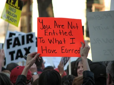 Free Stock Photo: A protest sign at the 2009 tax day tea party in Atlanta, Georgia