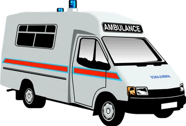 Free Stock Photo: Illustration of an ambulance