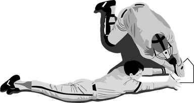 Free Stock Photo: Illustration of a baseball player sliding into home plate