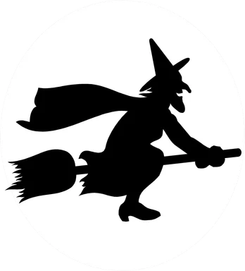 Free Stock Photo: Illustration of a witch flying on a broomstick