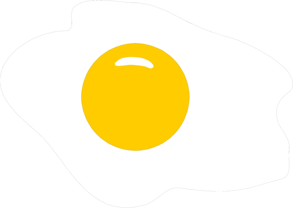 Illustration of an egg cooked sunny side up : Free Stock Photo