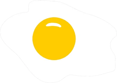 Free Stock Photo: Illustration of an egg cooked sunny side up