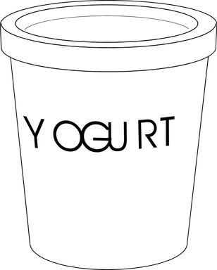 Free Stock Photo: Illustration of a yogurt container