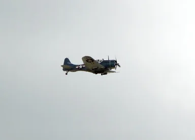 Free Stock Photo: A TBD-1 Devastator vintage airplane flying