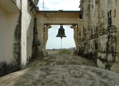 Free Stock Photo: Statues of men and a bell