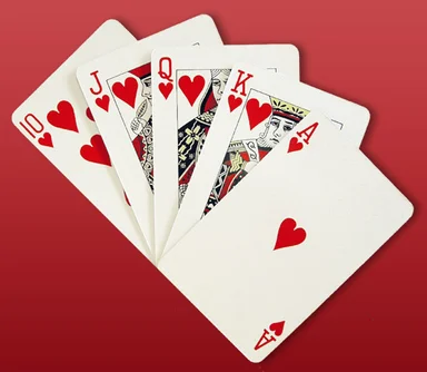 Free Stock Photo: A royal flush of hearts