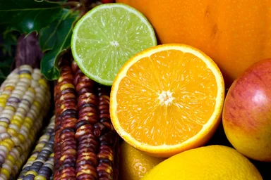 Free Stock Photo: Close-up of mixed fruits and vegetables