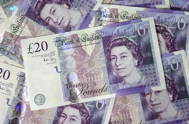 Free Stock Photo: A pile of British bank notes