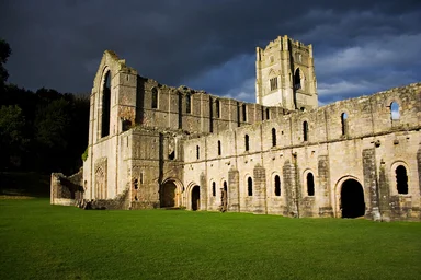 Free Stock Photo: Fountains Abbey in Yorkshire at night