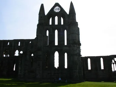 Free Stock Photo: Silhouette of Whitby abbey in North Yorkshire