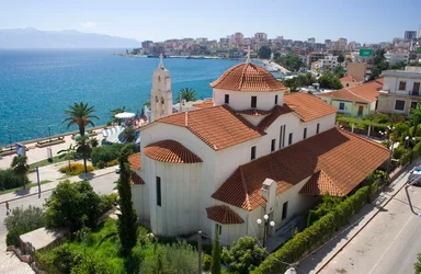 Free Stock Photo: A church on the coast in Sarande, Albania