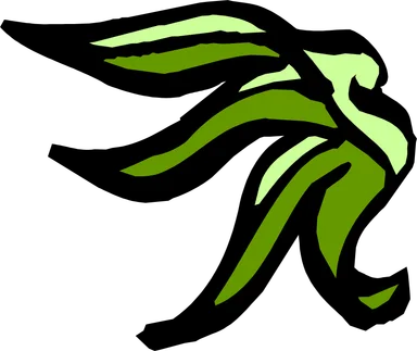 Free Stock Photo: Illustration of an upper right frame corner of green leaves