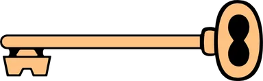 Free Stock Photo: Illustration of an orange key