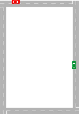 Free Stock Photo: Illustration of a blank frame border of roads with cars
