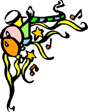 Free Stock Photo: Illustration of an upper left frame corner with balloons and confetti
