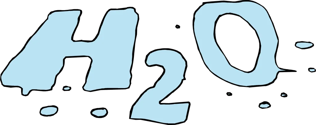 Illustration of H20 water text : Free Stock Photo