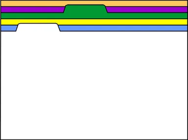 Free Stock Photo: Illustration of blank colored folder tabs