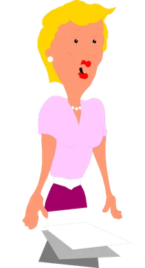 Free Stock Photo: Illustration of a business woman speaking
