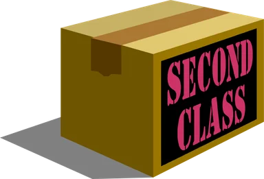 Free Stock Photo: Illustration of a second class shipping package