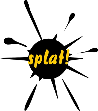 Free Stock Photo: Illustration of a paint splatter with splat text