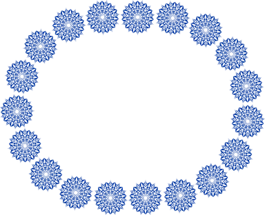 Free Stock Photo: Illustration of a blank frame border of blue star shapes
