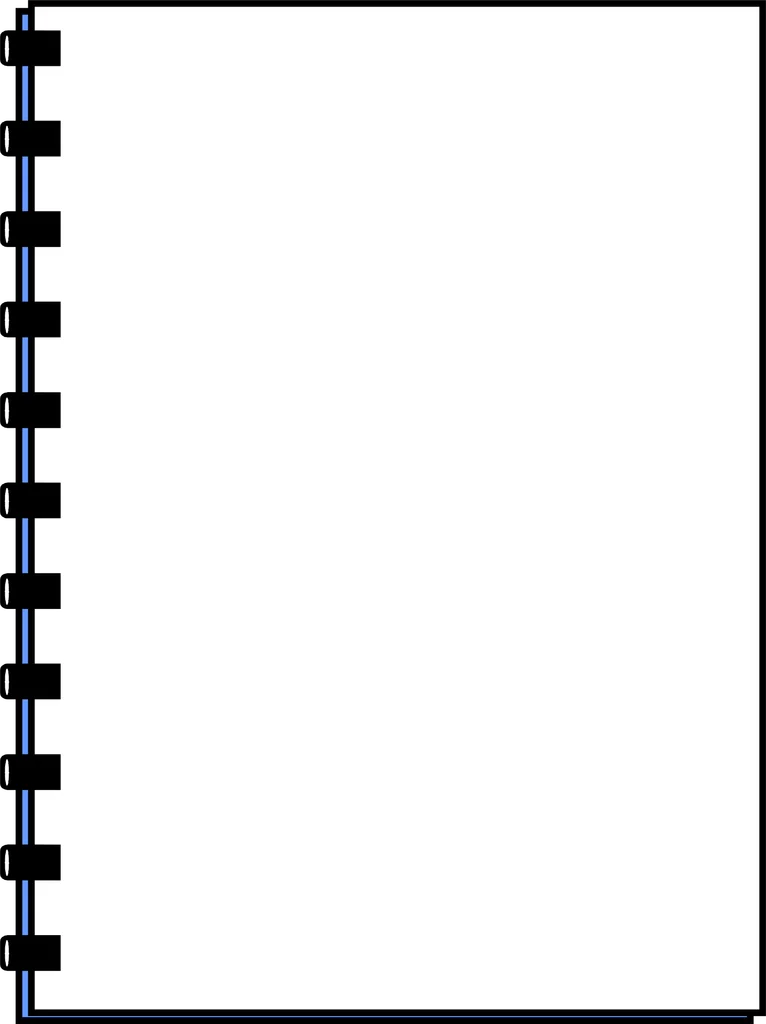 Illustration of a blank notebook frame border : Free Stock Photo
