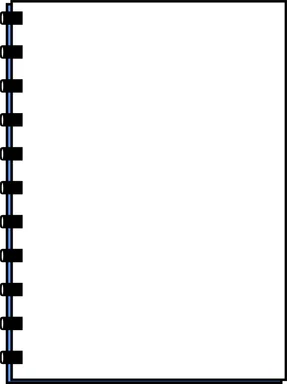 Free Stock Photo: Illustration of a blank notebook frame border