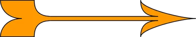 Free Stock Photo: Illustration of an orange right facing arrow