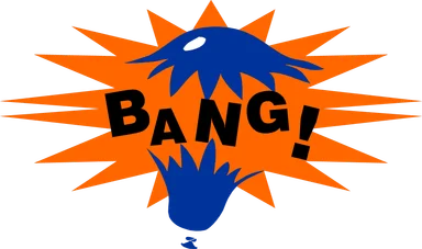 Free Stock Photo: Illustration of a balloon popping with bang text