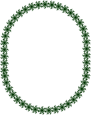 Free Stock Photo: Illustration of a blank frame border of green shapes