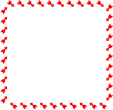 Free Stock Photo: Illustration of a blank frame border of red arrows