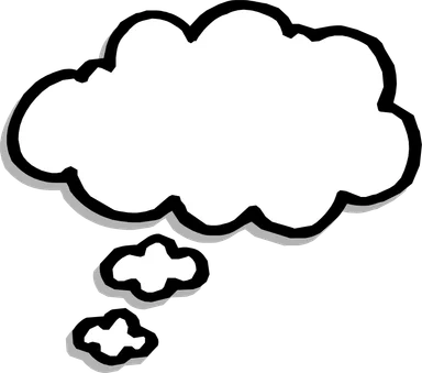 Free Stock Photo: Illustration of a cartoon thought bubble balloon