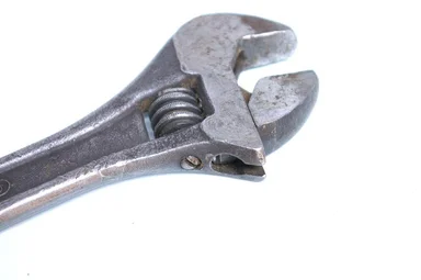 Free Stock Photo: An adjustable wrench isolated on a white background