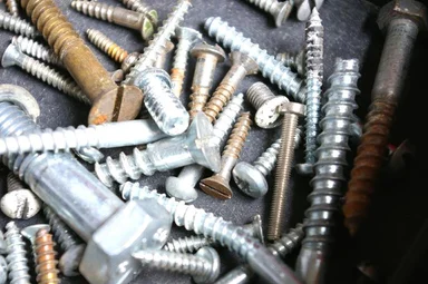 Free Stock Photo: A pile of screws and bolts