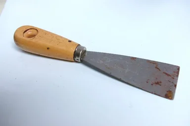 Free Stock Photo: A putty knife isolated on a white background