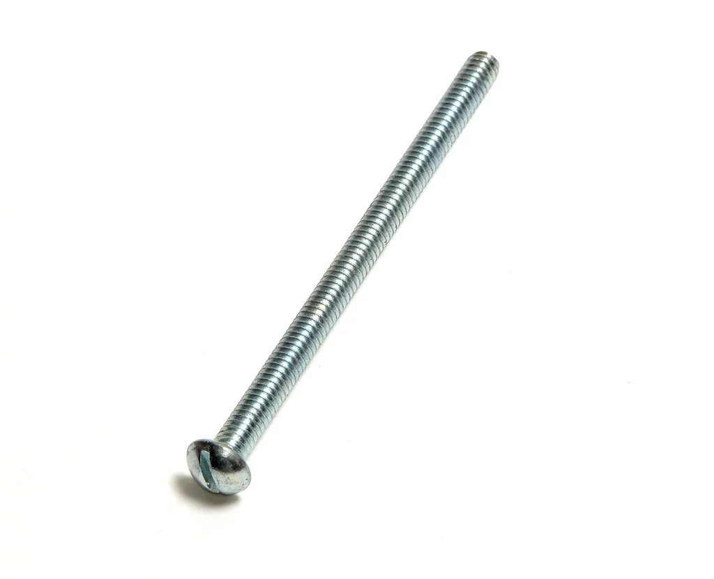 A long screw isolated on a white background : Free Stock Photo