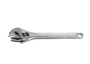 Free Stock Photo: An adjustable wrench isolated on a white background