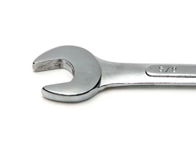 Free Stock Photo: Close-up of a wrench isolated on a white background