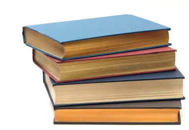 Free Stock Photo: A stack of books isolated on a white background
