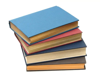 Free Stock Photo: A stack of books isolated on a white background