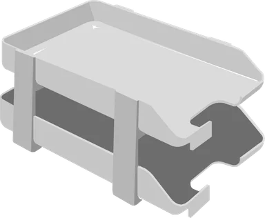 Free Stock Photo: Illustration of an in-out letter tray