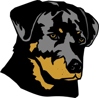 Free Stock Photo: Illustration of a rottweiler dog head