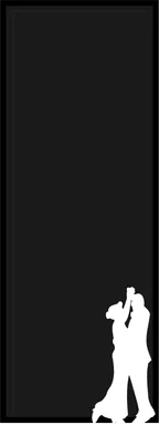 Free Stock Photo: Illustration of a blank frame border with a silhouette of a dancing couple