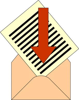 Free Stock Photo: Illustration of paper in an envelope