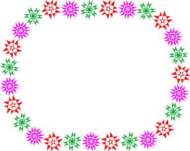 Free Stock Photo: Illustration of a blank frame border of colored shapes